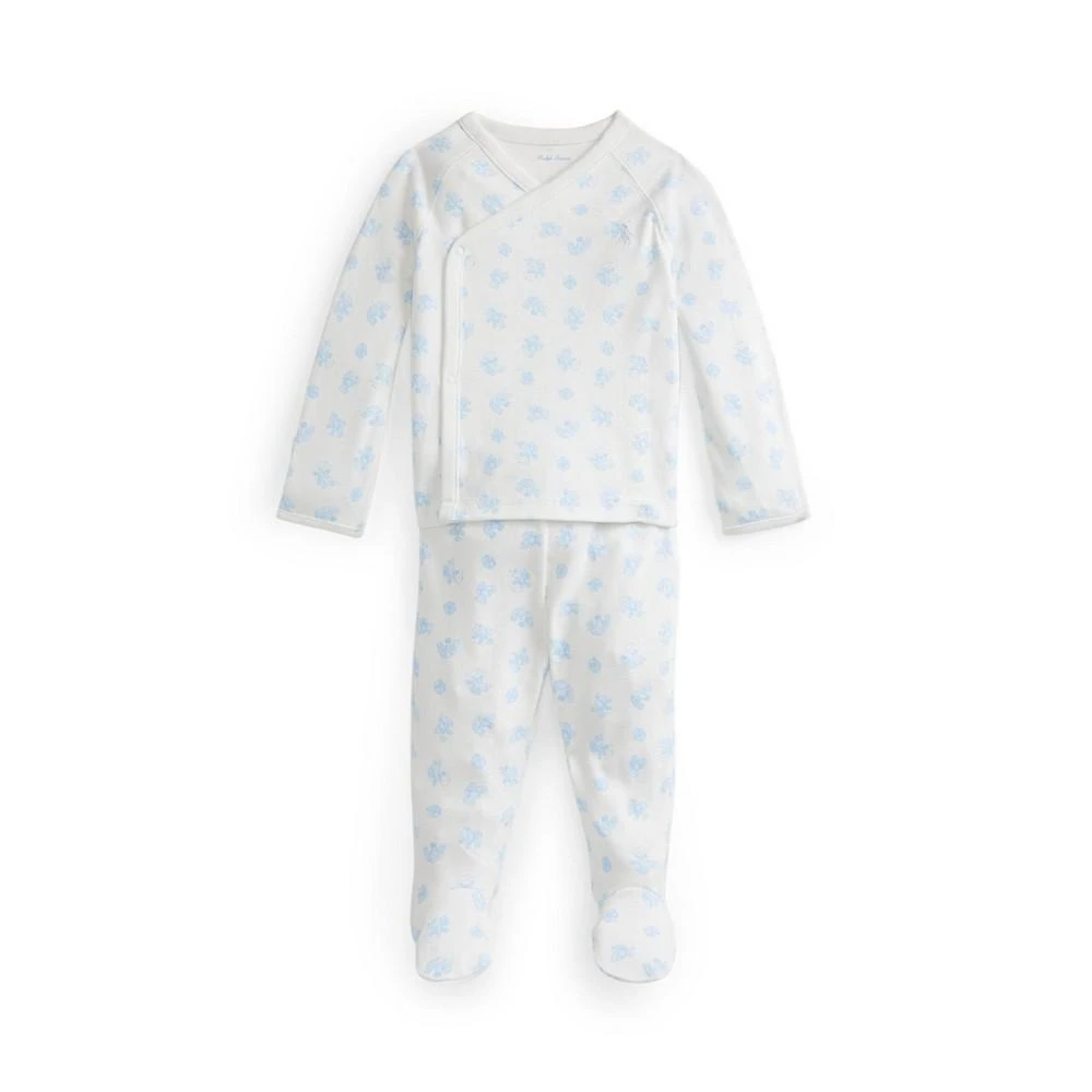 商品Ralph Lauren|Baby Boys Bear Organic Top and Pants, 2 Piece Set,价格¥421,第1张图片