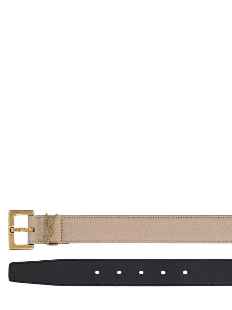 商品Yves Saint Laurent|3cm Cassandre Leather Belt,价格¥4027,第2张图片详细描述