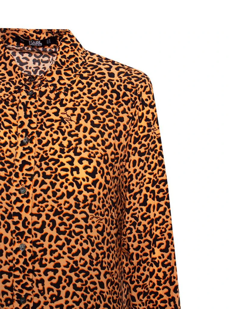 商品Karl Lagerfeld Paris|Karl Lagerfeld Leopard Print Shirt Dress,价格¥1807,第3张图片详细描述