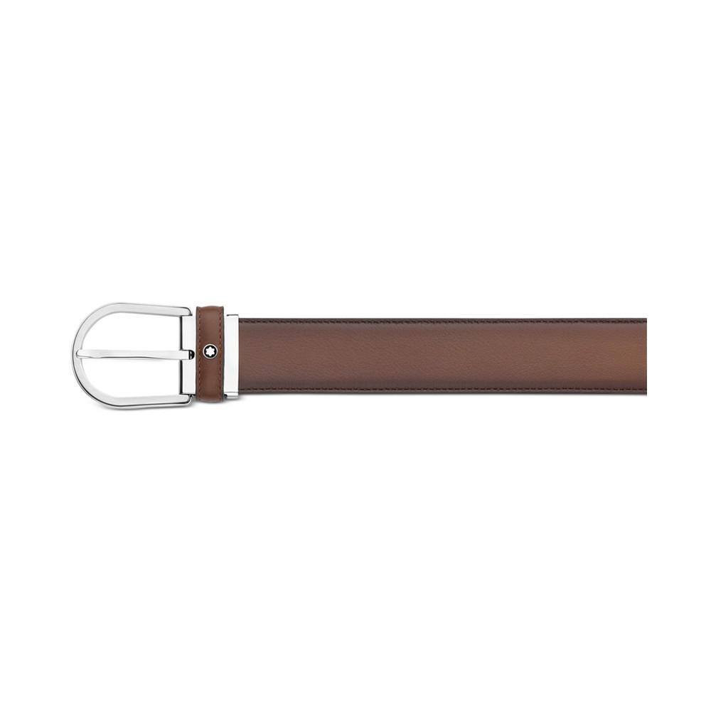 商品MontBlanc|Men's Westside Horseshoe Buckle Leather Belt,价格¥3165,第5张图片详细描述