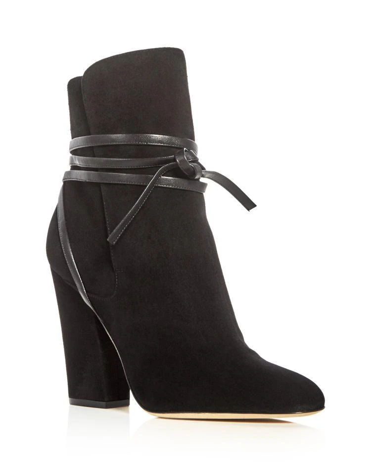 商品Sergio Rossi|Sergio Rossi Tea Ankle Wrap Block Heel Booties,价格¥4467,第1张图片