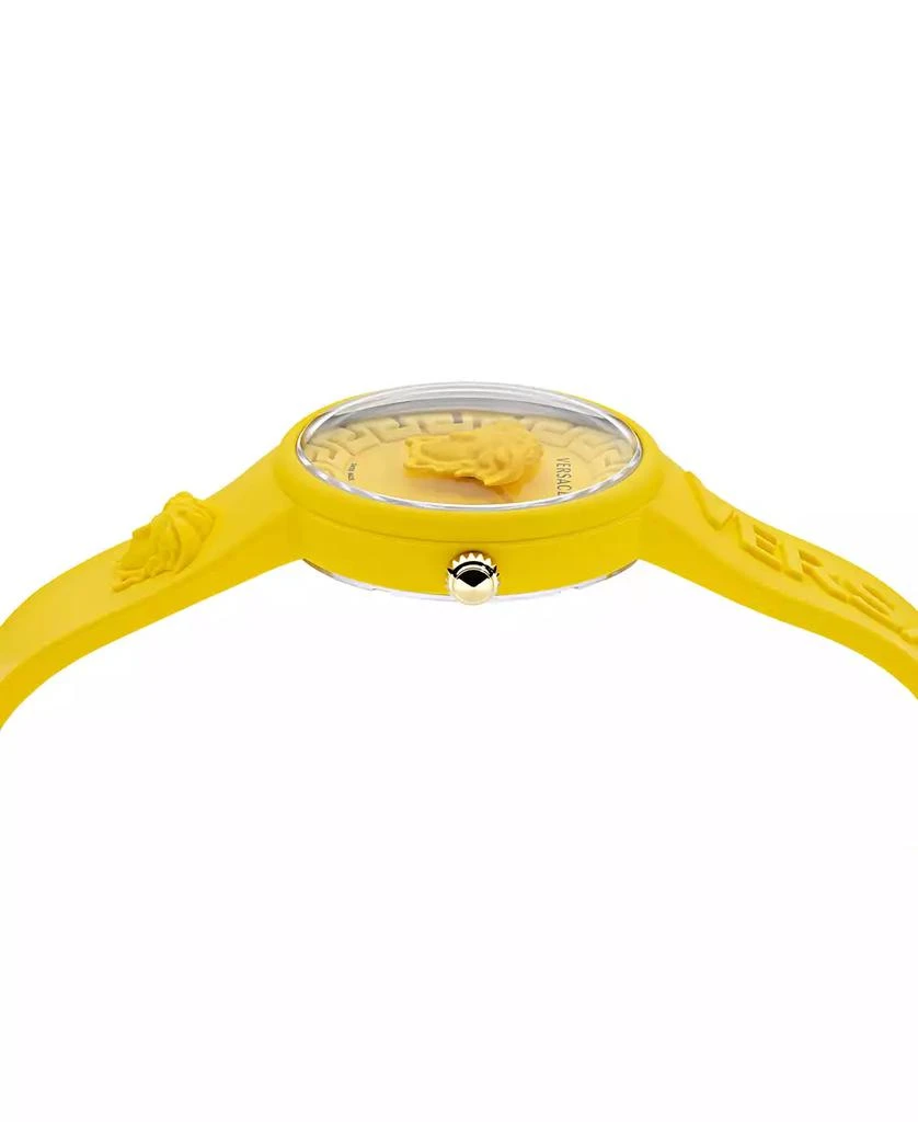 商品Versace|Women's Swiss Medusa Pop Yellow Silicone Strap Watch 39mm,价格¥2579,第3张图片详细描述