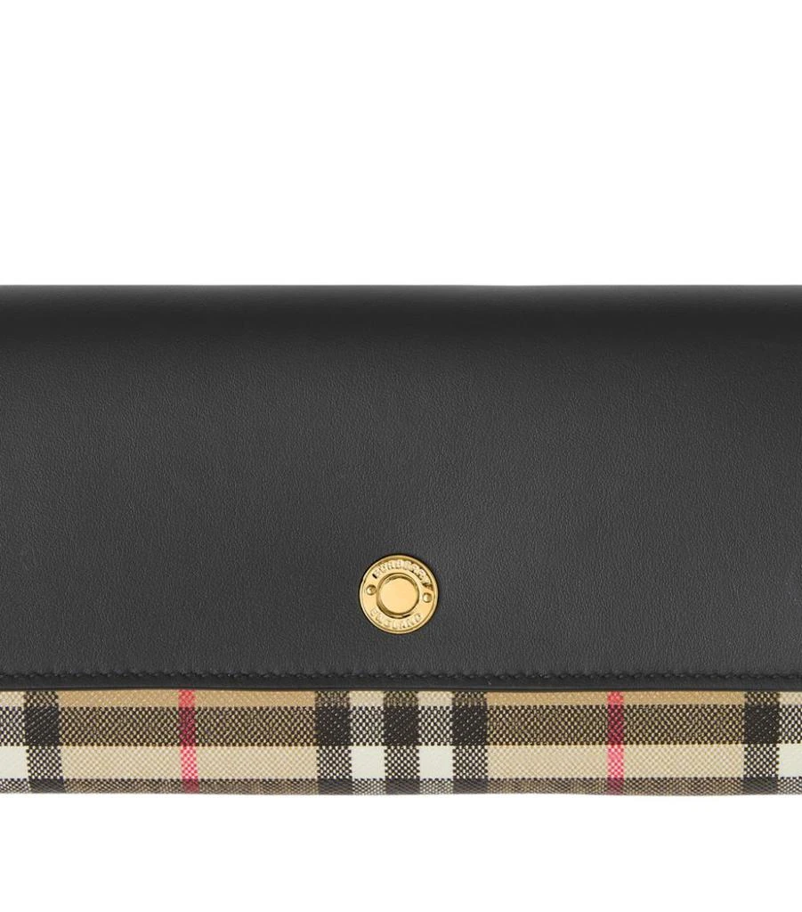 商品Burberry|Leather Vintage Check Continental Wallet,价格¥4851,第5张图片详细描述