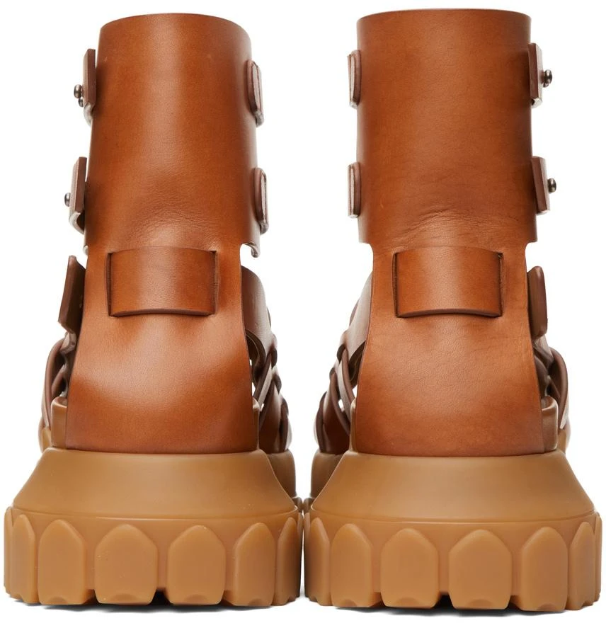 商品Rick Owens|Tan Hiking Tractor Sandals,价格¥4584,第4张图片详细描述