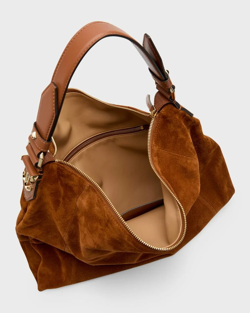 商品Jimmy Choo|Ana Zip Suede Hobo Bag,价格¥10901,第3张图片详细描述