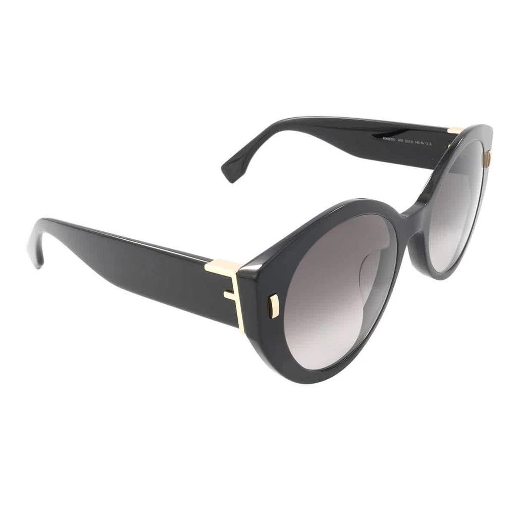 商品Fendi|Gradient Smoke Round Ladies Sunglasses FE40037U 01B 55,价格¥1083,第3张图片详细描述