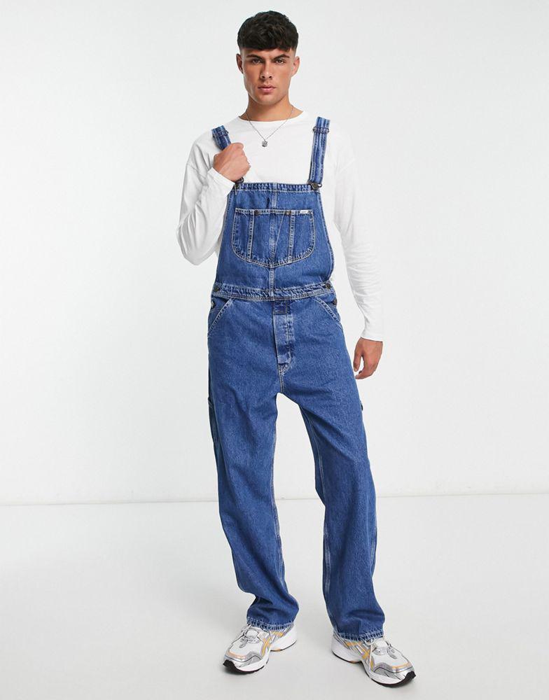 Lee relaxed fit dungaree jeans in mid wash商品第4张图片规格展示