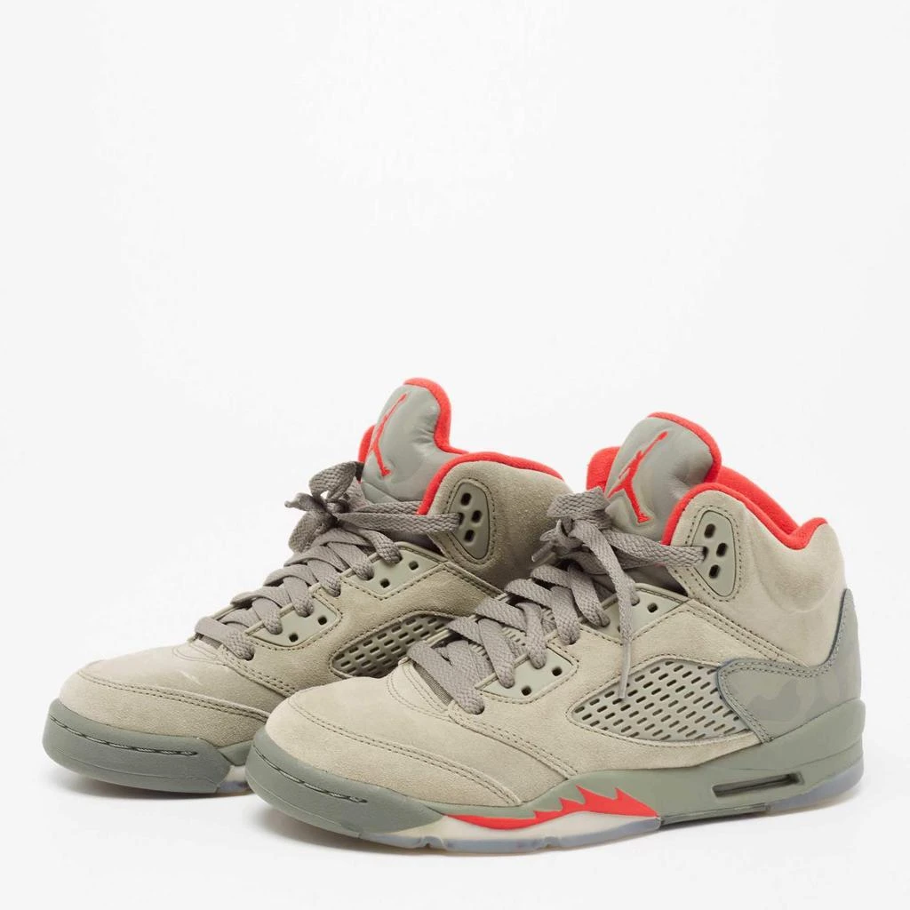 商品[二手商品] Jordan|Jordan Grey Suede Air Jordan Retro 5 High Top Sneakers Size 36,价格¥967,第2张图片详细描述