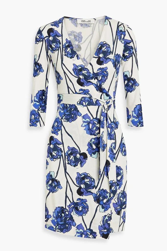 商品Diane von Furstenberg|Julian floral-print silk-jersey mini wrap dress,价格¥1308,第1张图片