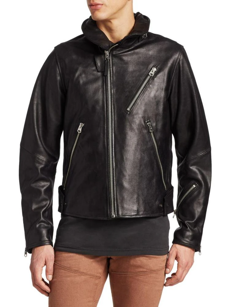 商品G-Star|Empral 3D Leather Biker Jacket,价格¥5695,第1张图片