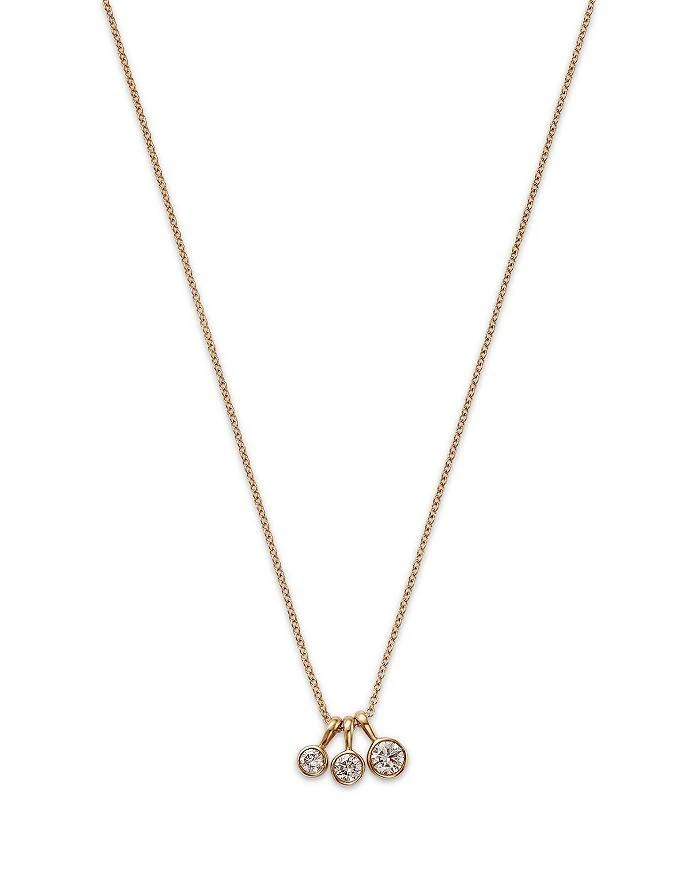 商品Moon & Meadow|14K Yellow Gold Lab Grown Diamond Triple Bezel Collar Necklace, 16-18",价格¥7185,第1张图片详细描述