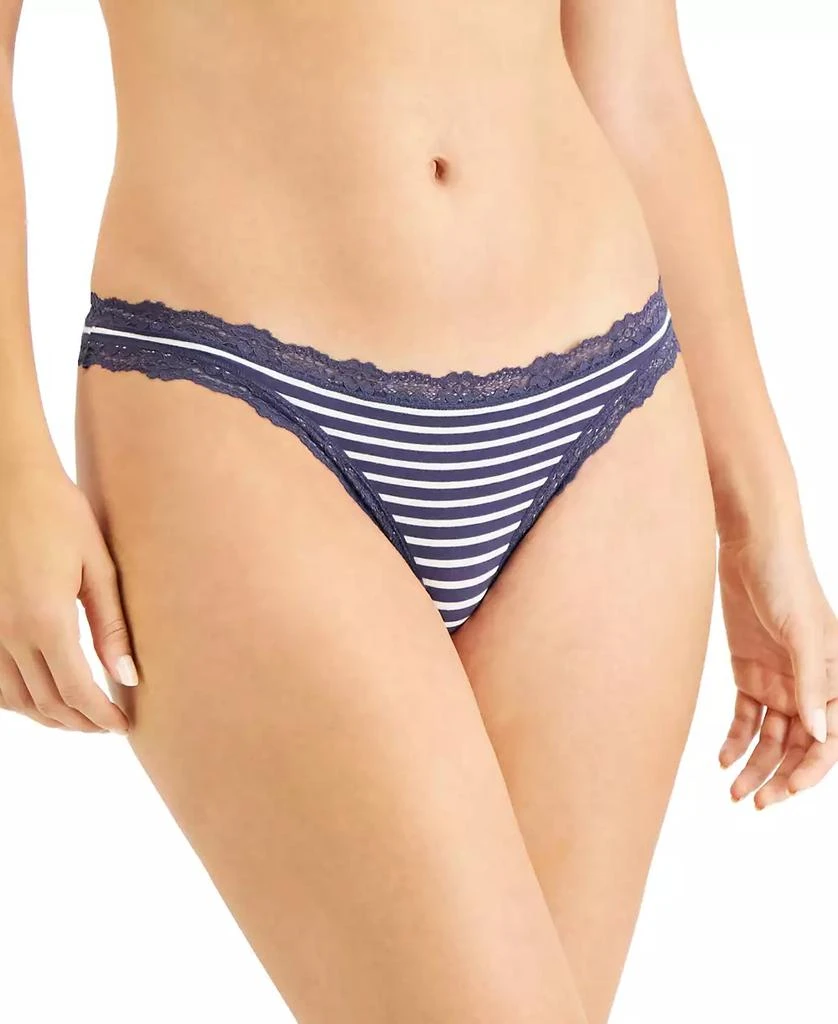 商品Jenni|Women's Lace-Trim Thong, Created for Macy's,价格¥46,第1张图片