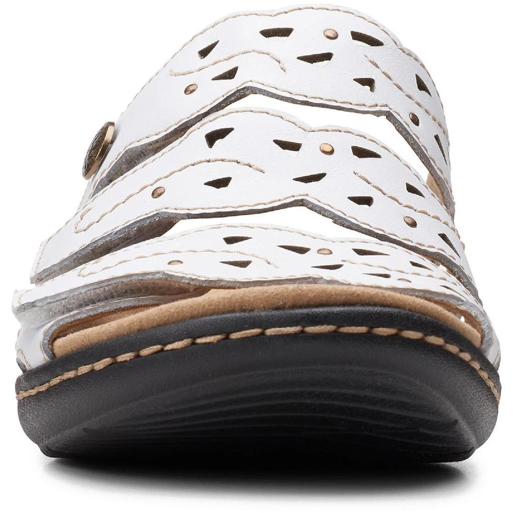 商品Clarks|Clarks Womens Laurieann Echo Leather Slip On Footbed Sandals,价格¥323,第3张图片详细描述