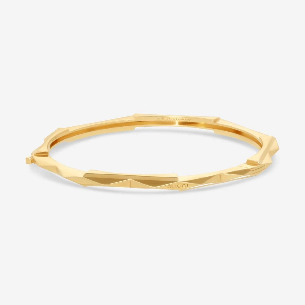 商品Gucci|Gucci Link to Love 18K Yellow Gold Bangle Bracelet YBA662253001016,价格¥32154,第1张图片