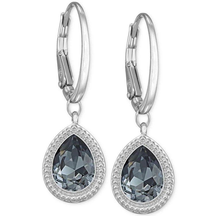 商品Swarovski|Silver-Tone Crystal Teardrop Leverback Earrings,价格¥517,第3张图片详细描述