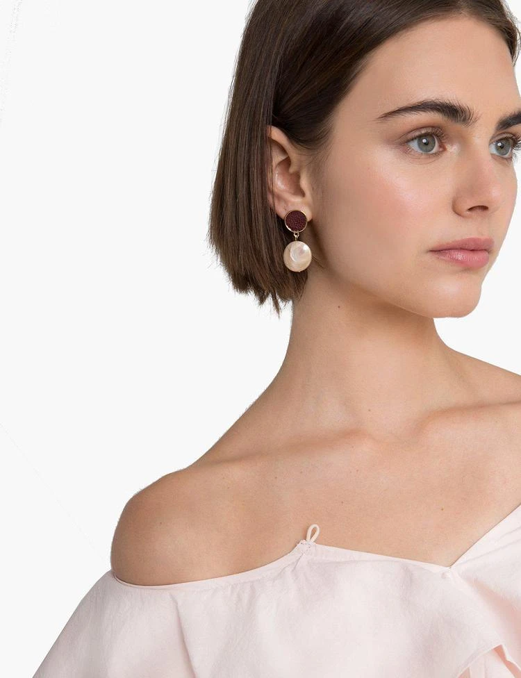 商品Pixie Market|Pearlized Drop Earrings,价格¥136,第3张图片详细描述