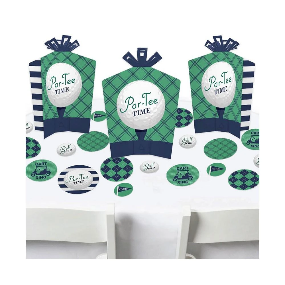 商品Big Dot of Happiness|Par-Tee Time Golf Birthday or Retirement Terrific Table Centerpiece Kit 30 Ct,价格¥119,第1张图片