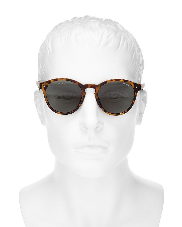 商品Polaroid|Men's Polarized Round Sunglasses, 49mm,价格¥484,第4张图片详细描述