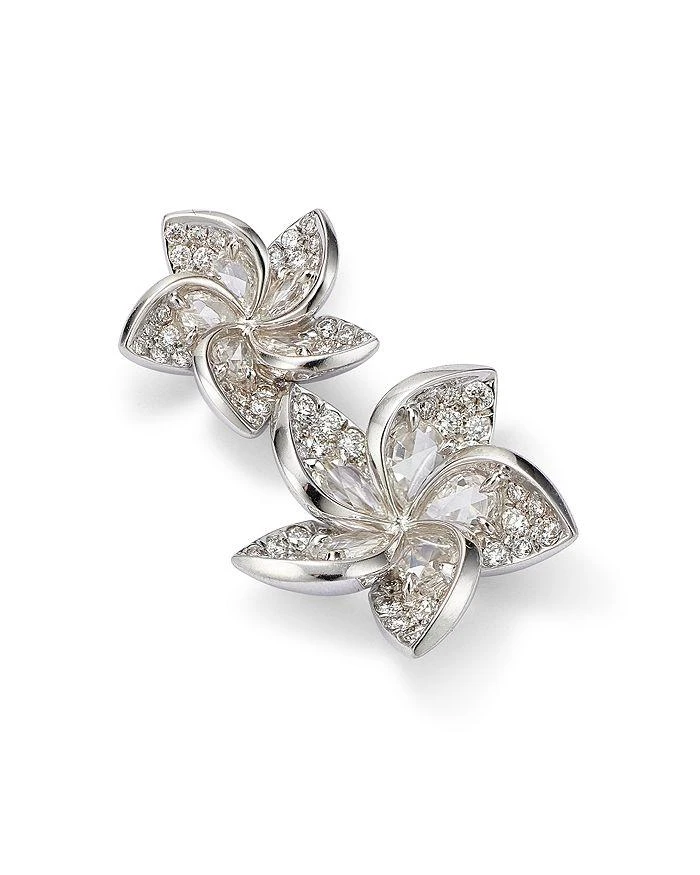 商品HARAKH|Colorless Diamond Frangipani Flower Drop Earrings in 18K White Gold, 1.50 ct. t.w. - 150th Anniversary Exclusive,价格¥66963,第5张图片详细描述