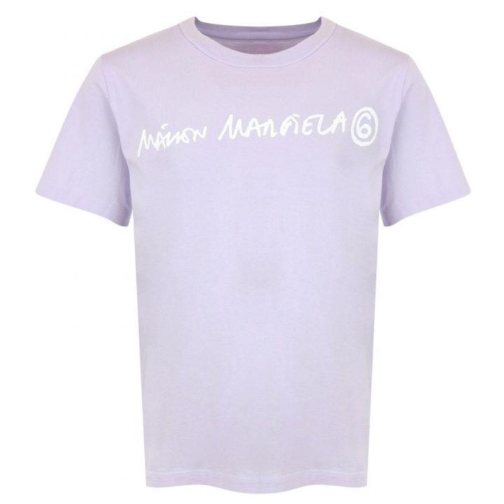 商品MAISON MARGIELA|Lilac Logo T Shirt,价格¥261,第1张图片
