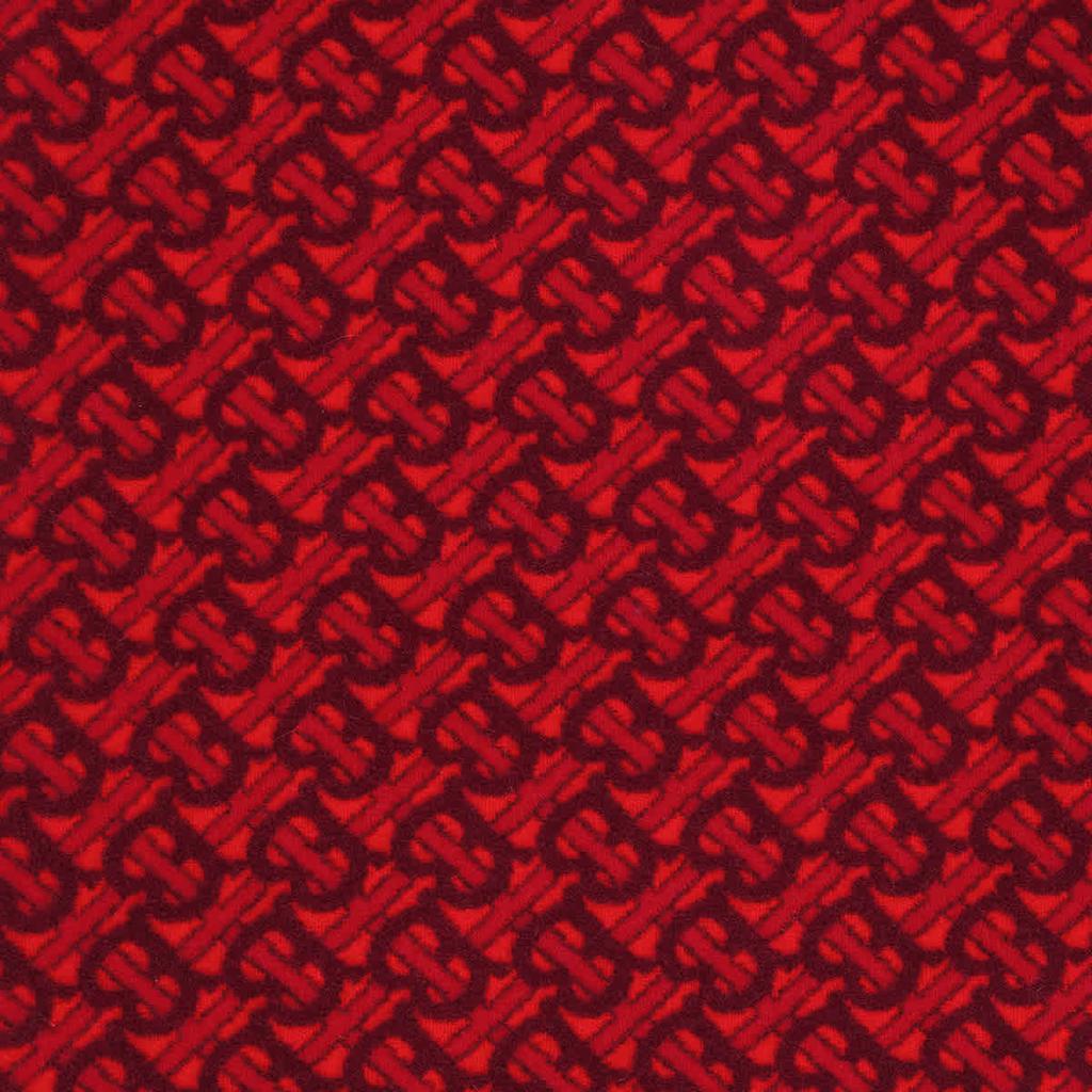 Burberry Red Monogram Jacquard Cashmere Scarf商品第3张图片规格展示