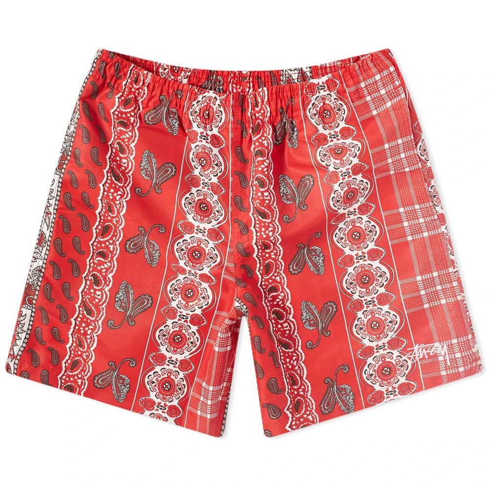 商品STUSSY|Stussy Paisley Plaid Water Short,价格¥442,第1张图片