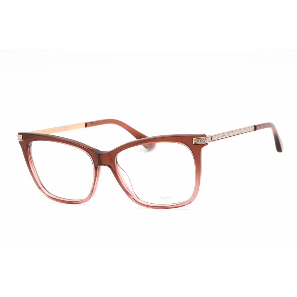 商品Jimmy Choo|Jimmy Choo Women's Eyeglasses - Cat Eye Burgundy/Pink Plastic Frame | JC353 02LN 00,价格¥686,第1张图片