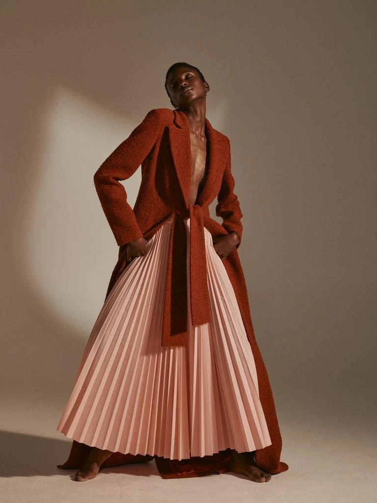 商品Rosie Assoulin|Vezia Pleated Cotton Blend Midi Skirt,价格¥4422,第3张图片详细描述
