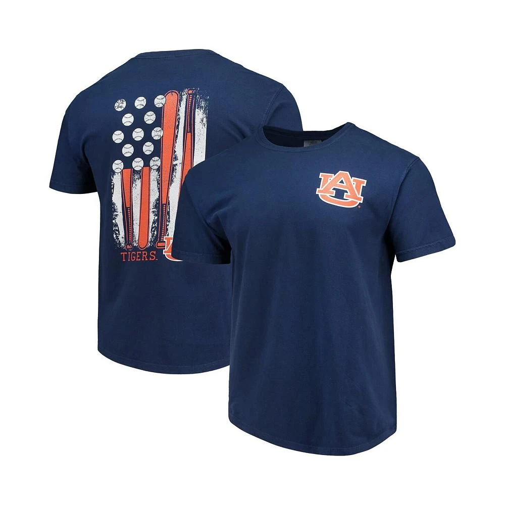 商品Image One|Men's Navy Auburn Tigers Baseball Flag Comfort Colors T-shirt,价格¥241,第2张图片详细描述