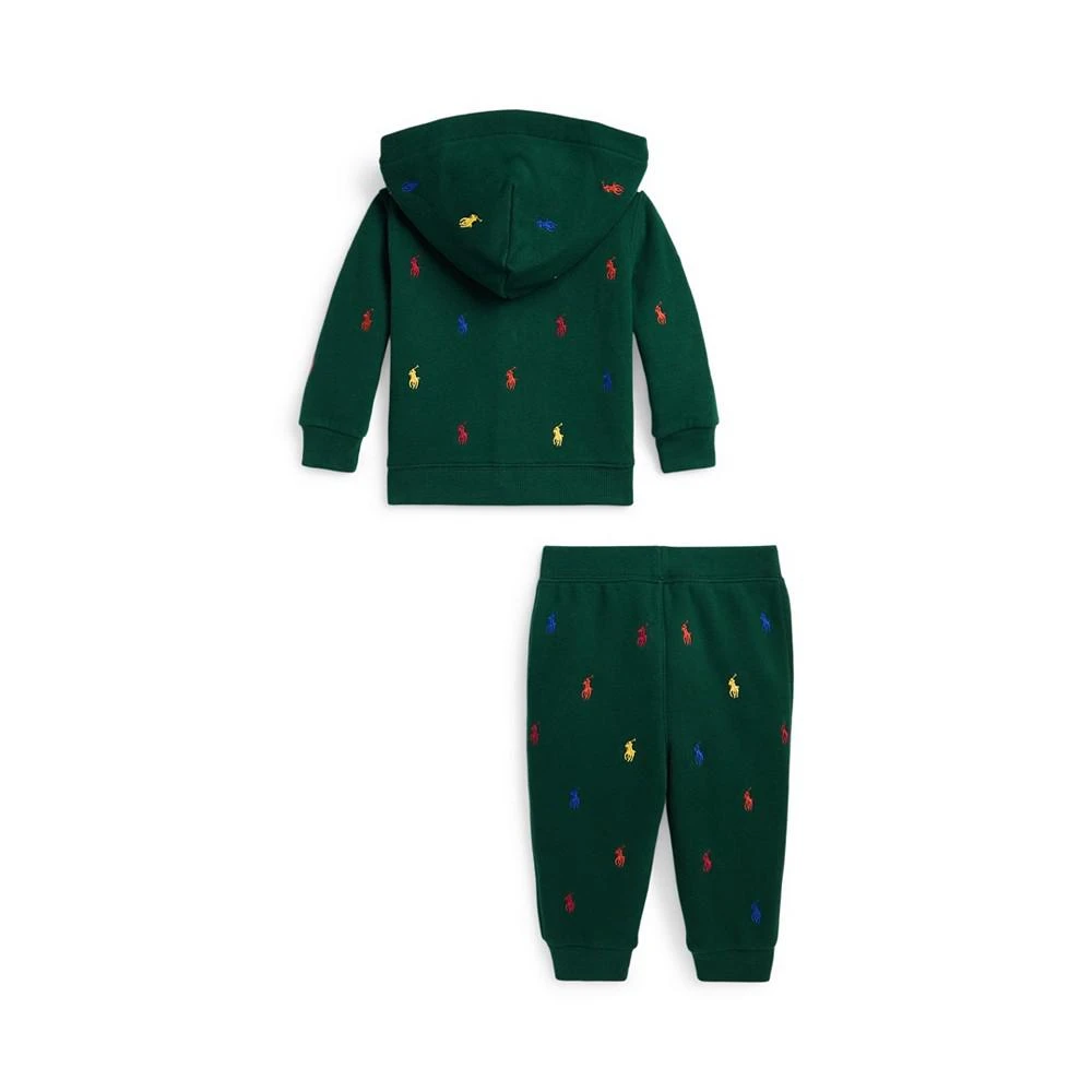 商品Ralph Lauren|Baby Boys Polo Pony Fleece Hoodie and Pants Set,价格¥564,第2张图片详细描述