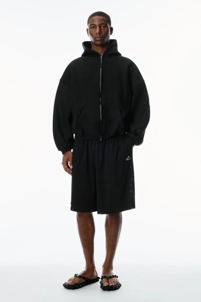 商品Alexander Wang|STAR ZIP UP HOODIE IN DENSE FLEECE,价格¥3743,第5张图片详细描述