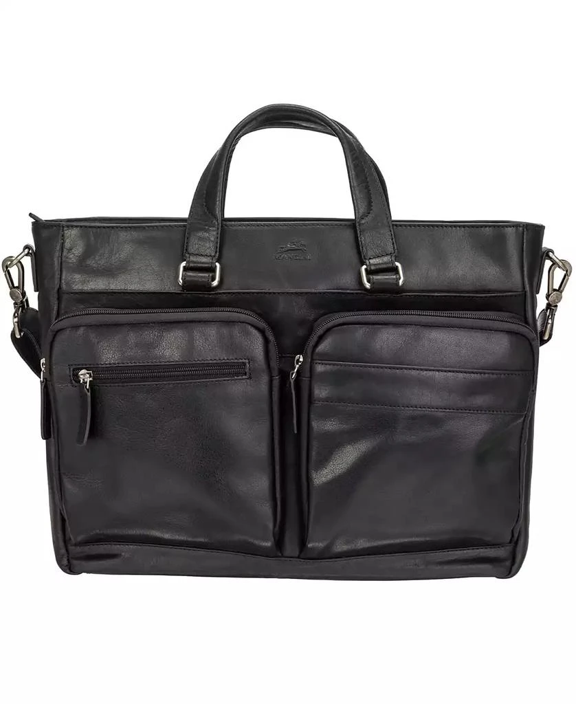 商品Mancini Leather Goods|Men's Buffalo Single Compartment Briefcase for 14" Laptop,价格¥1670,第1张图片