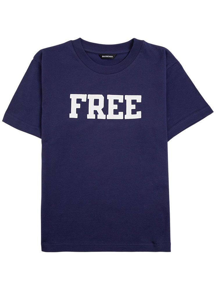Balenciaga Kids Free Printed T-Shirt商品第1张图片规格展示