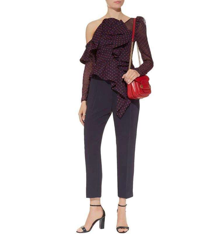 商品Self Portrait|Plumetis Polka Dot Frill Top,价格¥2435,第5张图片详细描述