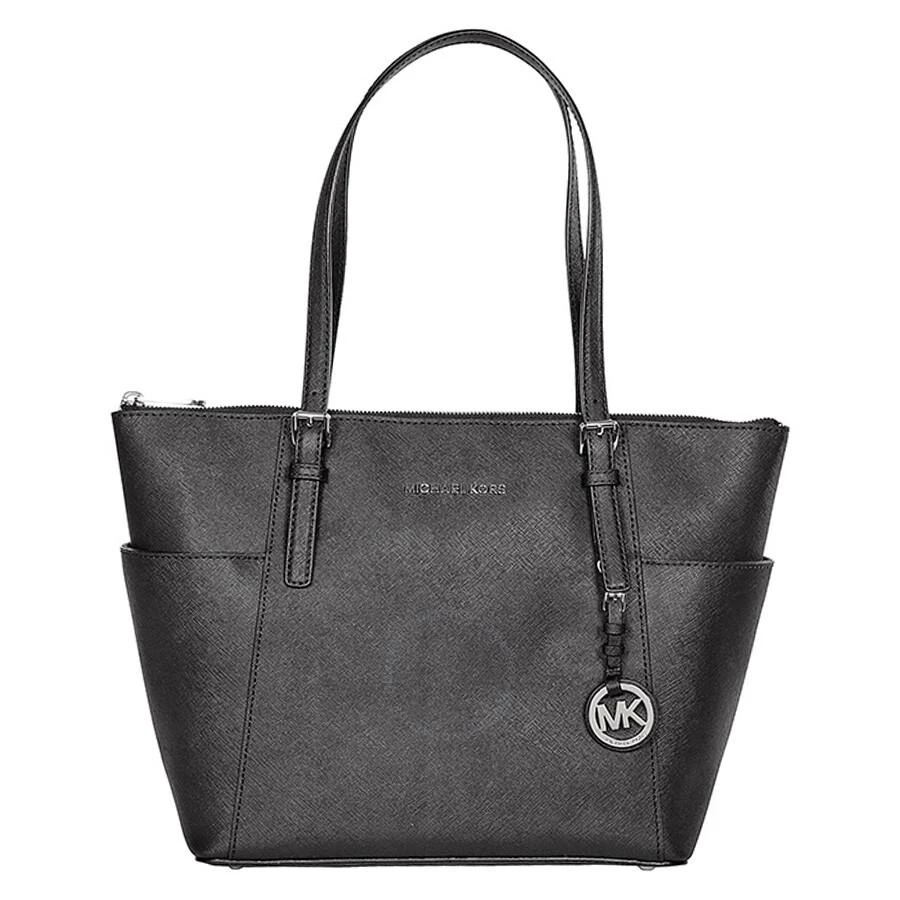 商品Michael Kors|Jet Set Black Saffiano Leather Zip-Top Tote,价格¥811,第1张图片