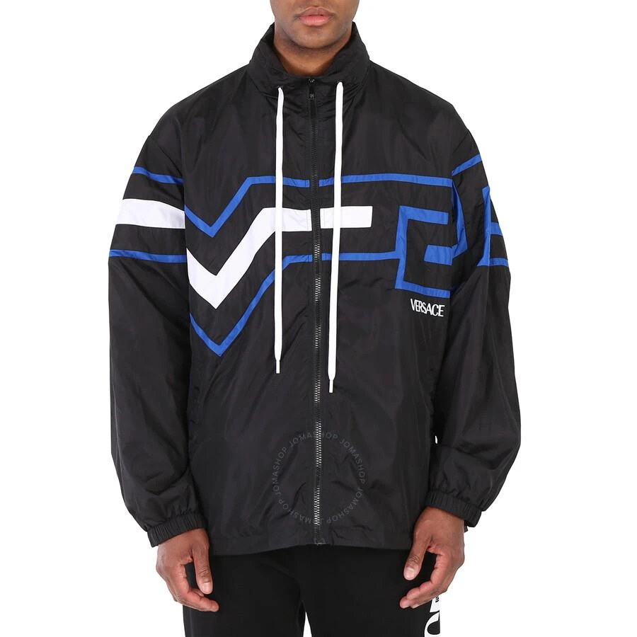 商品Versace|Black Greca Logo Print Blouson Jacket,价格¥1994,第1张图片