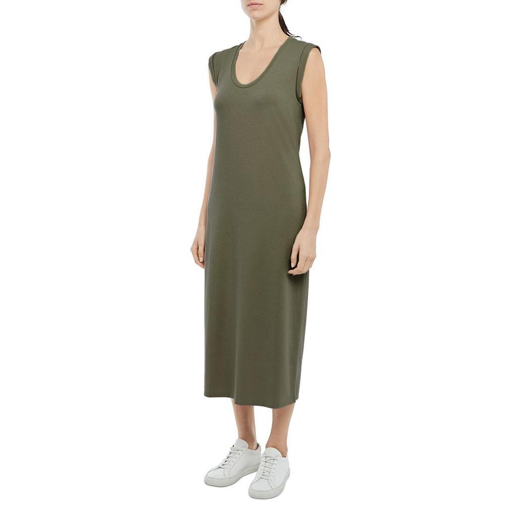 商品Theory|Theory Womens Modal Cuff Scoop Midi Dress,价格¥914,第3张图片详细描述