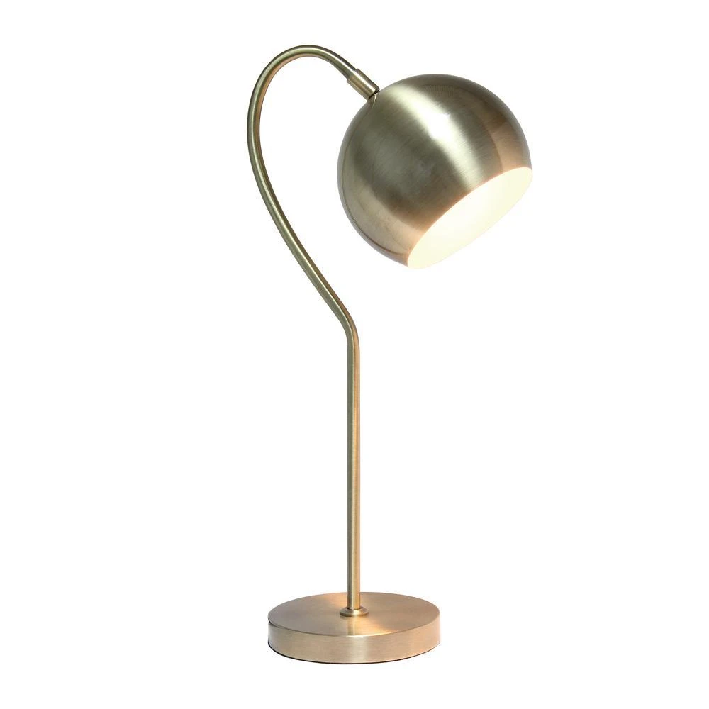 商品Elegant Designs|Half Moon Table Lamp. Antique Brass,价格¥760,第1张图片