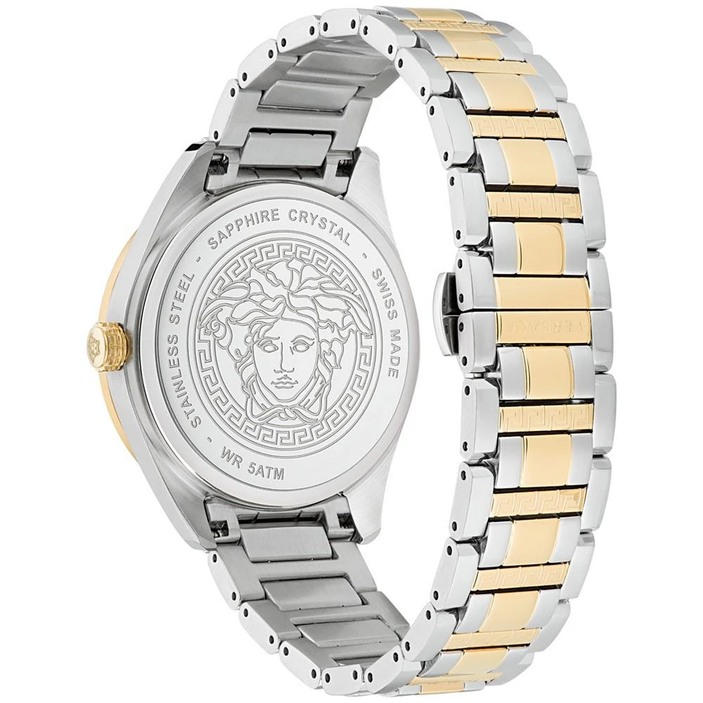 商品Versace|Men's Swiss V-Vertical Two Tone Stainless Steel Bracelet Watch 42mm,价格¥5207,第3张图片详细描述