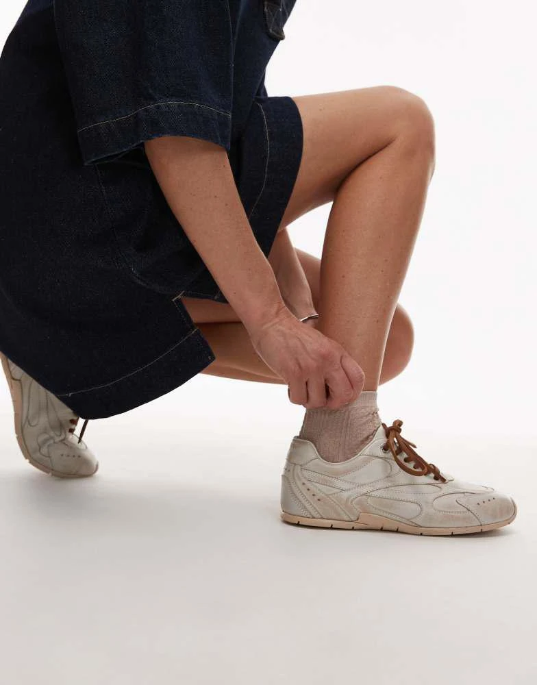 商品Bronx|Bronx Myr-aa trainers in off white vintage brush off leather,价格¥1372,第2张图片详细描述