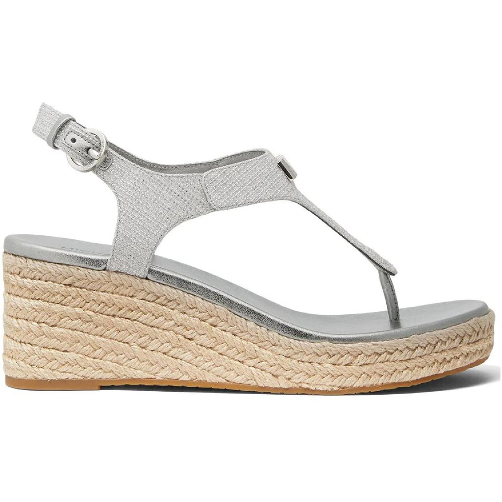 商品Michael Kors|MICHAEL Michael Kors Womens Laney Leather Logo Wedge Sandals,价格¥320,第2张图片详细描述