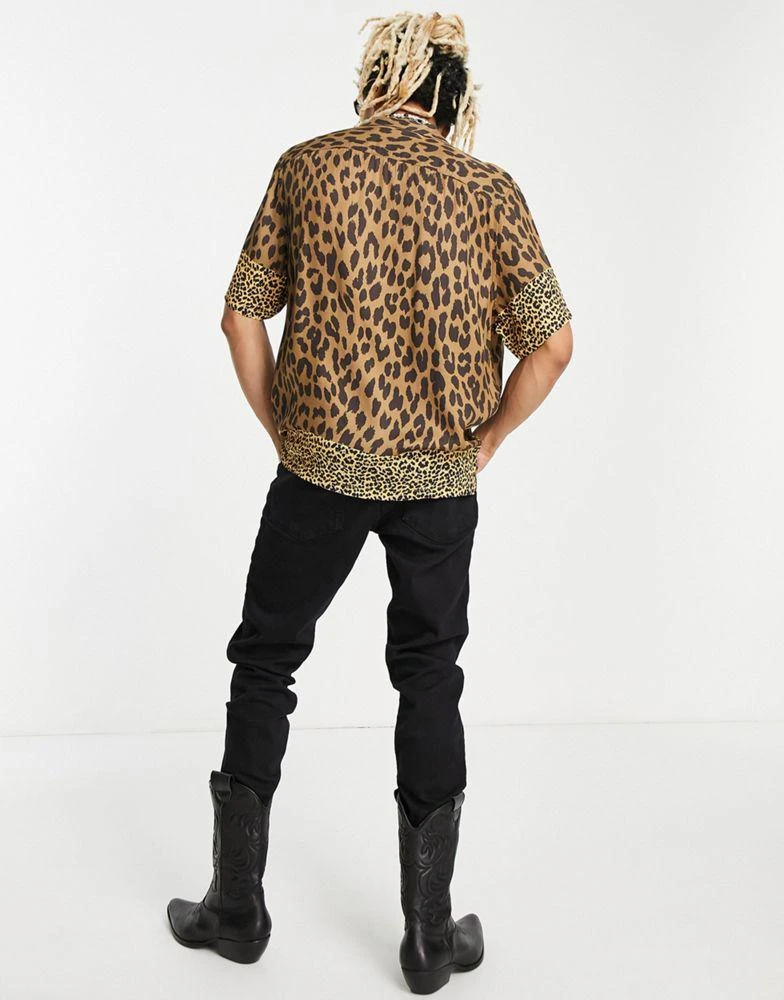 商品ALL SAINTS|AllSaints lepzard placement animal print shirt in multi,价格¥367,第2张图片详细描述