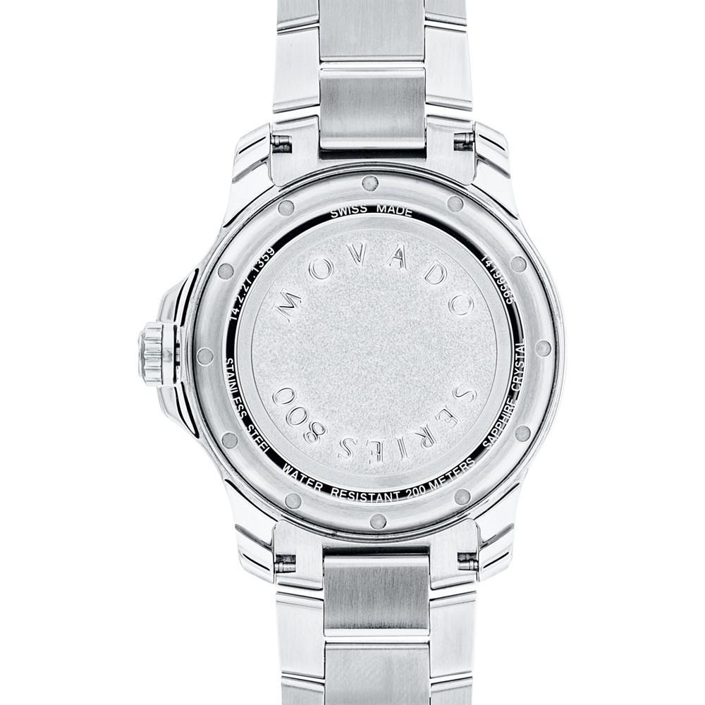 商品Movado|Men's Swiss Series 800 Stainless Steel Bracelet Diver Watch 40mm,价格¥8937,第5张图片详细描述