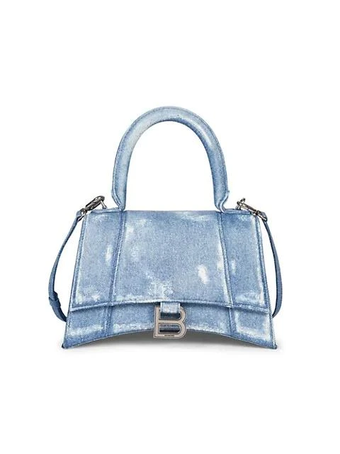 商品Balenciaga|Hourglass Painted Denim Top Handle Bag,价格¥21077,第1张图片