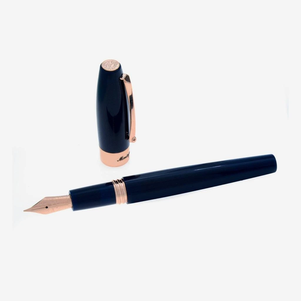 商品Montegrappa|Montegrappa Fortuna Blue Fountain Pen (F) ISFOR2RD,价格¥1267,第2张图片详细描述