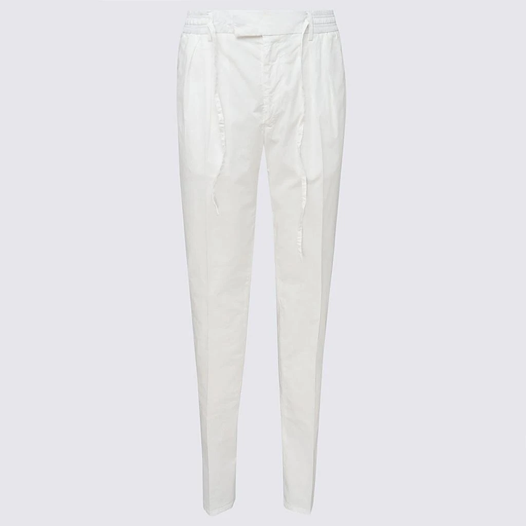 商品GABRIELE PASINI|WHITE COTTON TROUSERS,价格¥1039,第1张图片