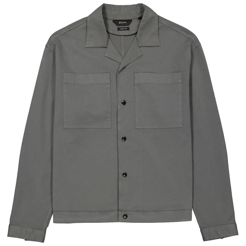 商品Zegna|Men's Chest Pocket Twill Over Shirt,价格¥1484,第1张图片