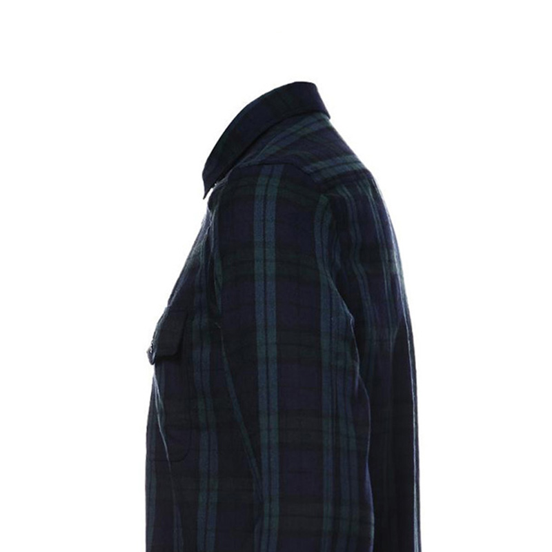 Burberry 博柏利 男士格纹蓝绿格纹羊毛混纺长袖衬衫 3947508商品第4张图片规格展示