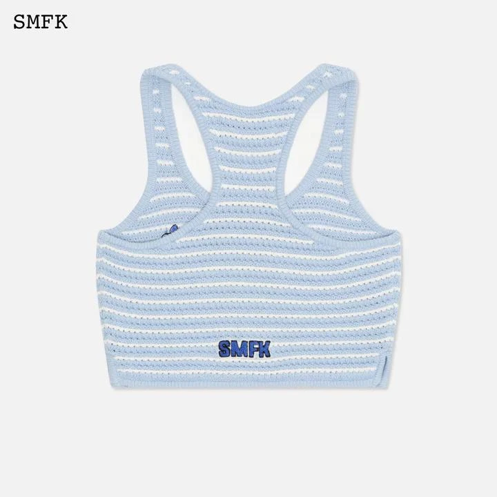SMFK WOMEN COMPASS BLUE STRIPE VEST 商品