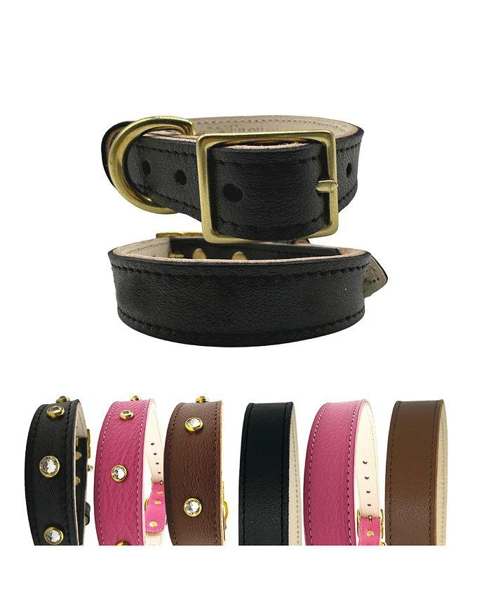 商品Bonne et Filou|Plain Leather Dog Collar,价格¥451,第1张图片